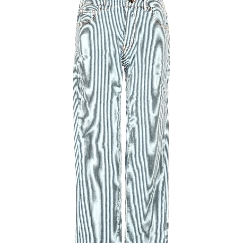 Oat New York Blue and White Striped Jeans Women’s 4/27 EUC